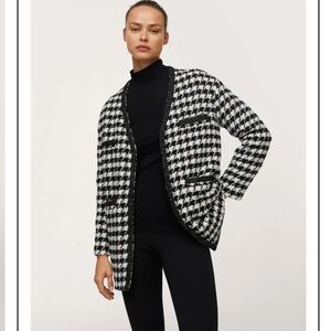 Mango Houndstooth Jacket NWT